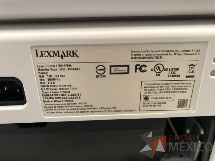 Lote 013 - Impresora, LEXMARK - Imagen 40