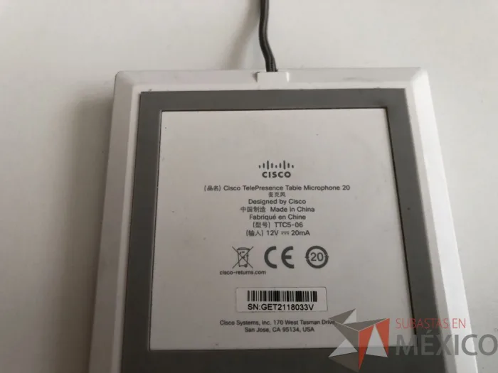 Lote 030 - CISCO TelePresence Touch 10, Modelo TTC5-09 y CISCO Table Microphone 20, Nuevo - Imagen 11