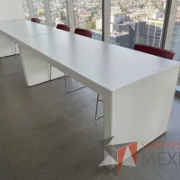 Lote 047 - Mesa de trabajo para 4 personas color blanco - Imagen 3