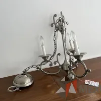 Lote 060 - Candelabro de techo metálico de 3 focos - Imagen 6