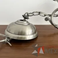 Lote 060 - Candelabro de techo metálico de 3 focos - Imagen 5