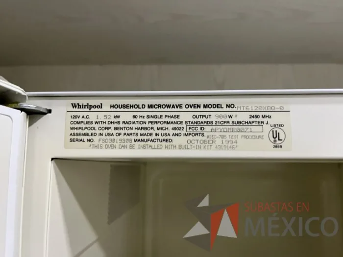 Lote 009 - Horno de Microondas - Imagen 3