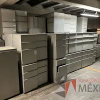 Lote 071 - 10 Archiveros metálicos verticales de 3 cajones color gris - Imagen 7