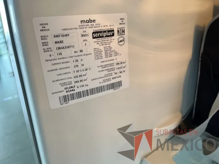 Lote 156 - Refrigerador marca Mabe - Imagen 2