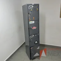 Lote 006 - Locker metálico alto color gris de 4 puertas - Imagen 5