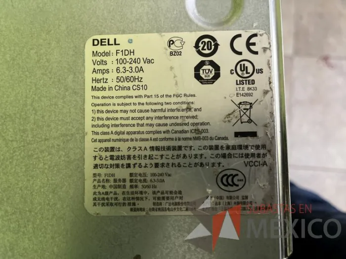 Lote 033 - Servidor Dell F1DH, Intel Xeon L5410 @ 2.34 GHz 2 Processors, 8 Cores - Imagen 7