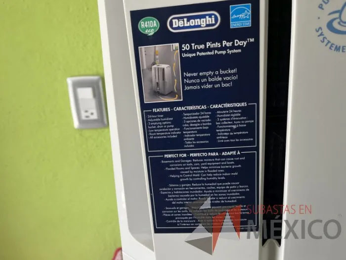 Lote 014 - Desumificador DeLonghi DD50PEM - Imagen 5