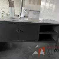 Lote 004 - Lavamanos con mueble de 2 puertas con cubierta de mármol y tarja - Imagen 13