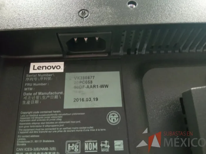 Lote 023 - Monitor Lenovo de 19.5", Modelo: E2054A - Imagen 5