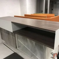Lote 003 - Gabinete metálico con recubrimiento de madera con 2 espacios para guardar - Imagen 9
