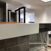 Lote 003 - Gabinete metálico con recubrimiento de madera con 2 espacios para guardar - Imagen 6