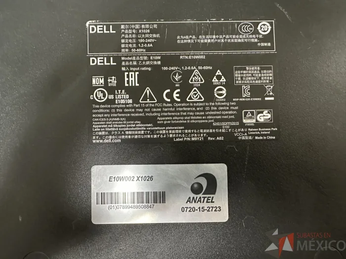 Lote 046 - Switch Dell E10W002 X1026 24 puertos - Imagen 2