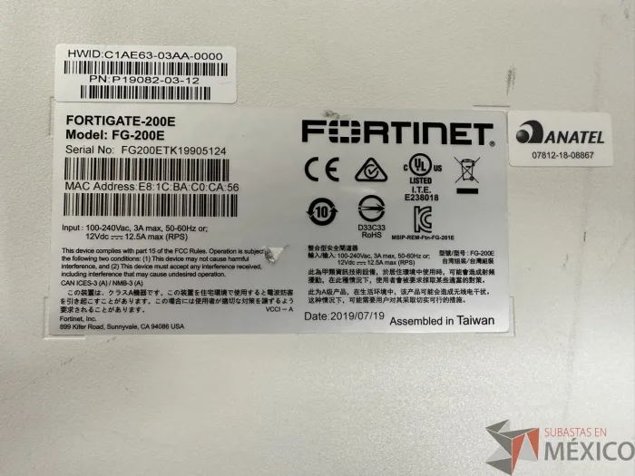 Lote 013 - Firewall Fortinet Fortigate FG-200E - Imagen 2