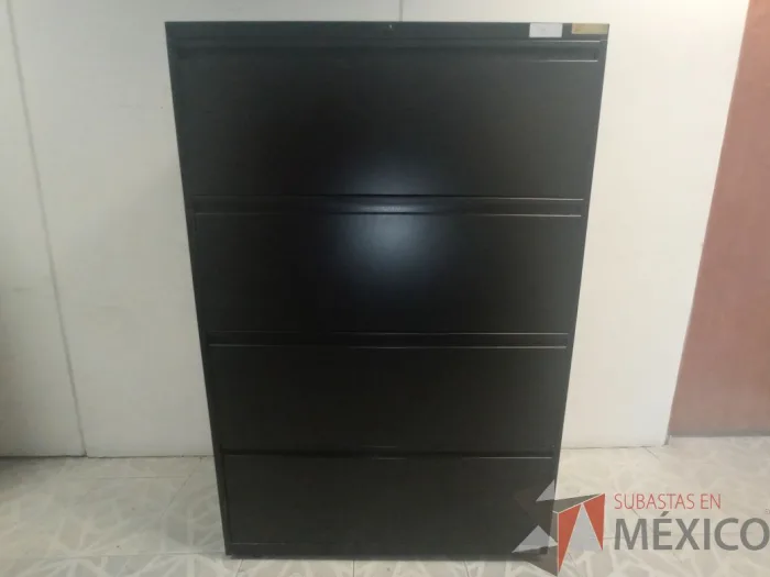 Lote 032 - Archivero horizontal negro con 4 cajones - Imagen 3