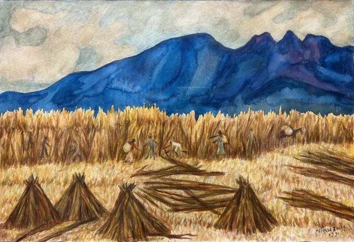 Lote 029 - Alfredo Zalce - Se desconoce título - Acuarela y gouache sobre papel - Imagen 3