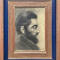 Lote 007 - Rafael Coronel - Perfil - Carboncillo, pastel sobre papel - Imagen 2