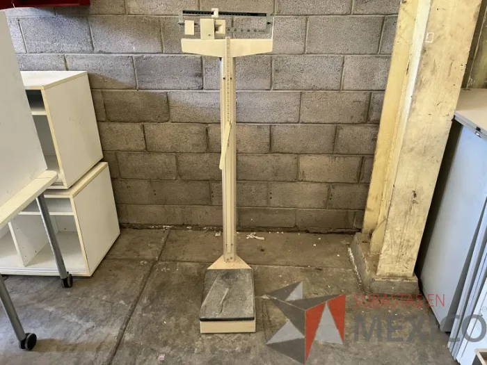 Lote 056 - Báscula Mecánica para Pesar Personas con Altímetro, Marca Bame, Modelo: 420