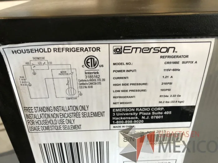 Lote 119 - Frigobar Emerson Modelo CR519BE Suffix A - Imagen 2