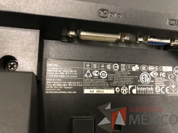 Lote 137 - Monitor DELL 19", Modelo: E1911F - Imagen 8
