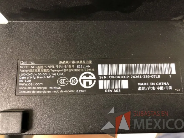 Lote 101 - Monitor Dell 22", Modelo: E2211HB - Imagen 6