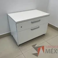 Lote 009 - Archivero horizontal de 2 cajones color blanco - Imagen 4