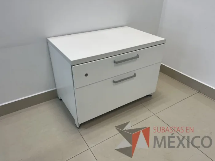 Lote 009 - Archivero horizontal de 2 cajones color blanco - Imagen 4