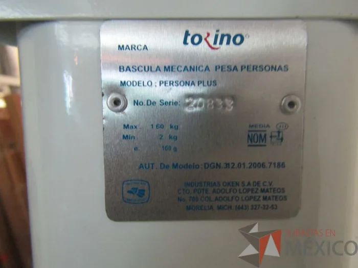 Lote 002 - Báscula Mecánica para Pesa Personas - Torino Personal Plus - Imagen 3