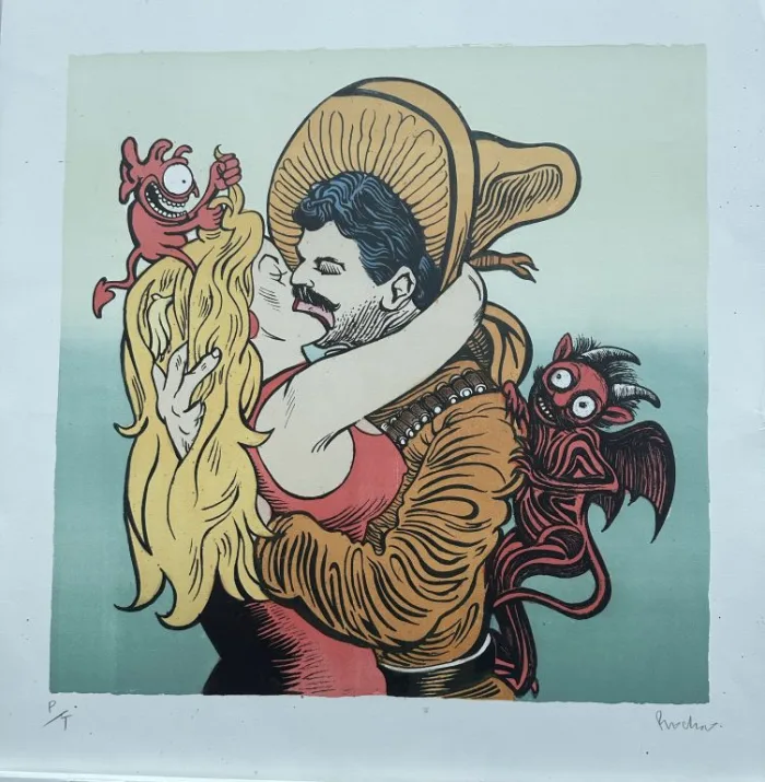 Lote 019 - Gonzalo Rocha - Villista Lover - Litografía