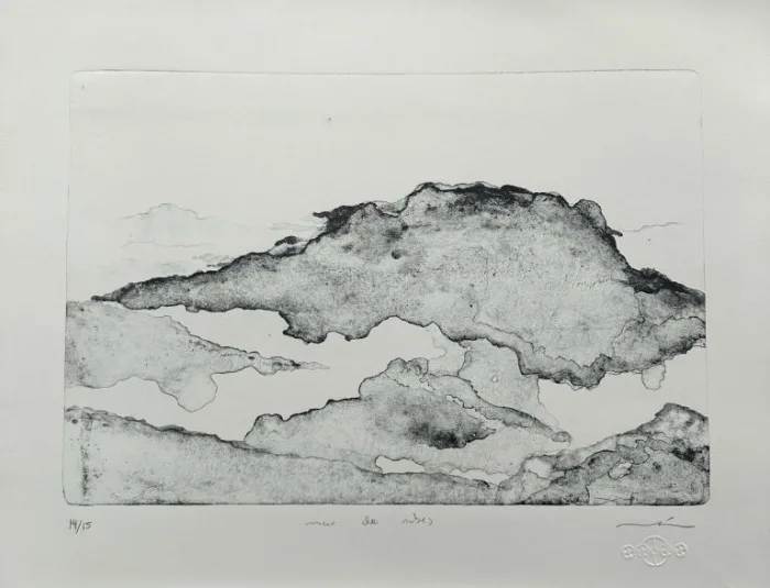 Lote 029 - Mario Martínez - Mar de nubes - Litografía - Imagen 2