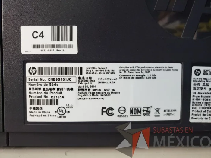 Lote 007 - Multifuncional Laser, HP, Modelo: LASERJET PRO MPF M127fn - Imagen 4