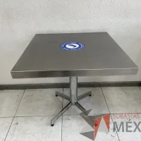 Lote 057 - 2 Mesas de comedor con cubierta de metálica - Imagen 3