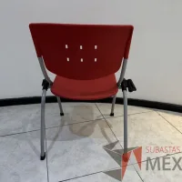 Lote 045 - 2 Sillas de visita con asiento y respaldo color rojo - Imagen 5