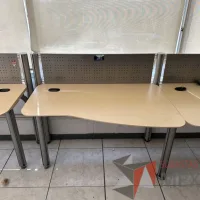 Lote 010 - Estación lineal para 6 personas con cubiertas color madera - Imagen 11