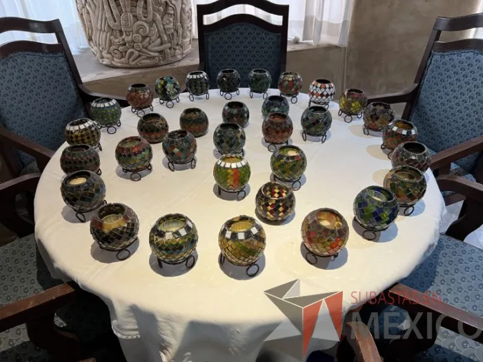 Lote 021 - 28 Porta velas con base - Imagen 6