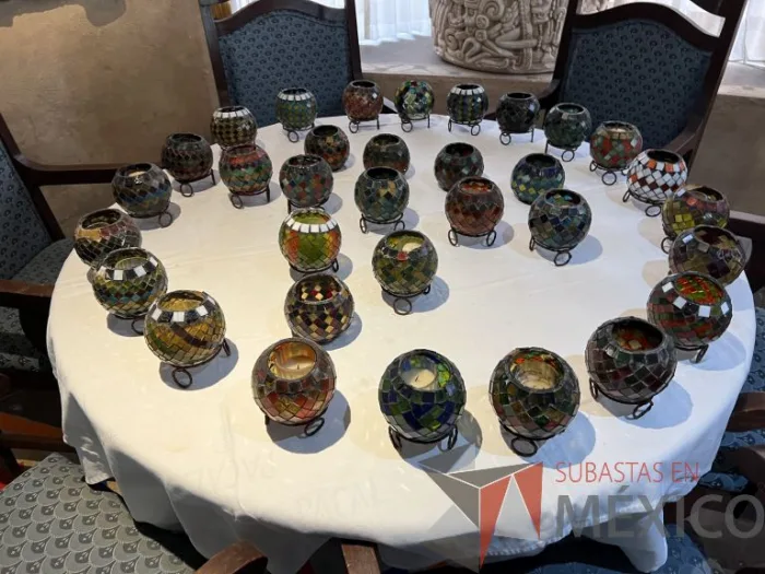 Lote 021 - 28 Porta velas con base - Imagen 7