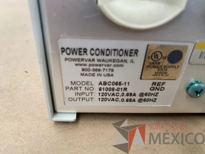 Lote 118 - Regulador de voltaje POWERVAR, Modelo: ABC065-11 - Imagen 4