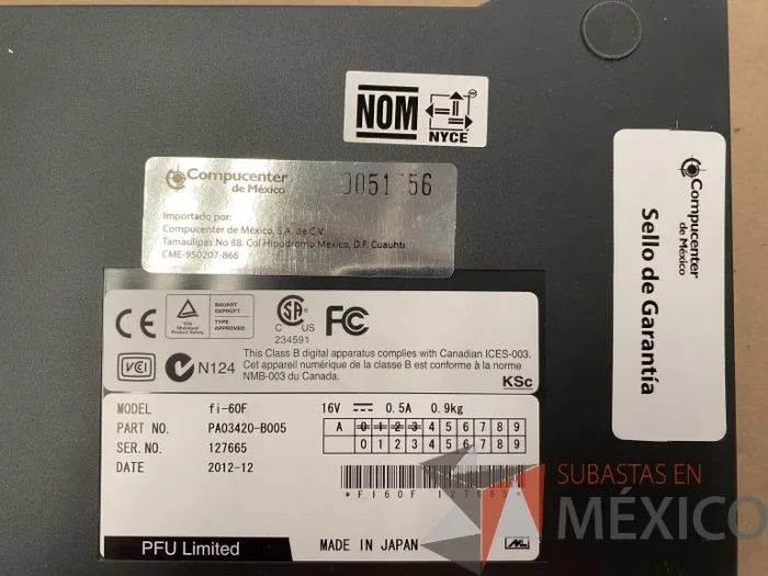 Lote 091 - 10 Scanner FUJITSU,  Modelo: fi60F - Imagen 4