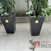 Lote 018 - 3 Macetas color negro - Imagen 4