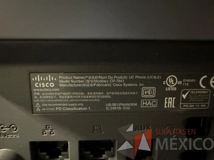 Lote 003 - 5 Teléfonos fijos Cisco - Imagen 3