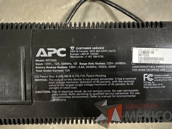 Lote 008 - UPS APC Modelo BR700G - Imagen 8