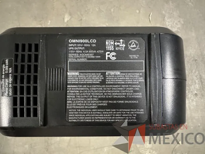 Lote 014 - UPS TRIPPLITE Modelo OMNI900LCD - Imagen 4