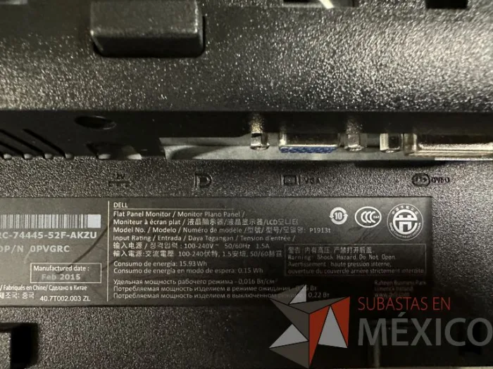 Lote 036 - Monitor de 19" DELL - Imagen 7