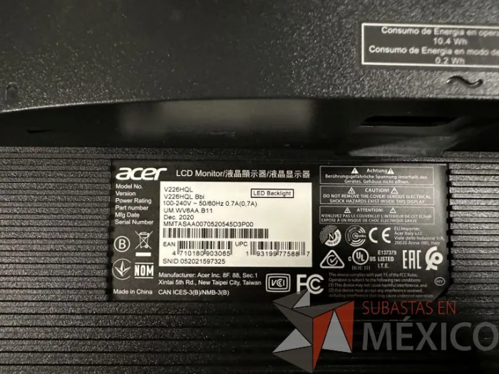 Lote 051 - Monitor de 22" ACER - Imagen 7