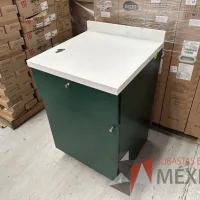 Lote 007 - Mueble con 1 cajón y una puerta color verde - Imagen 3