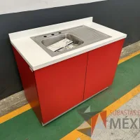 Lote 011 - Mueble con tarja de acero inoxidable con llaves - Imagen 4