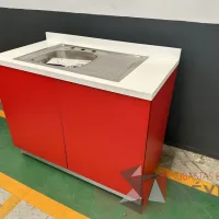 Lote 011 - Mueble con tarja de acero inoxidable con llaves - Imagen 5