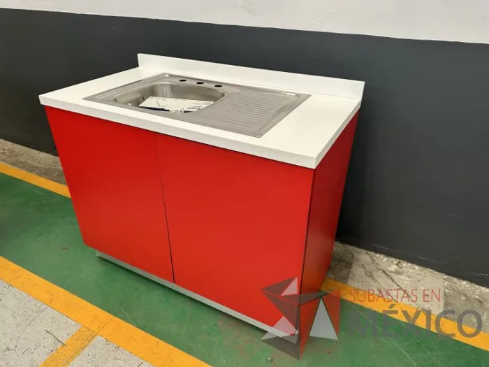 Lote 011 - Mueble con tarja de acero inoxidable con llaves - Imagen 5