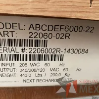 Lote 233 -  UPS POWERVAR, Modelo: ABCDEF6000-22