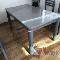 Lote 036 - Mesa rectangular de madera color gris - Imagen 3