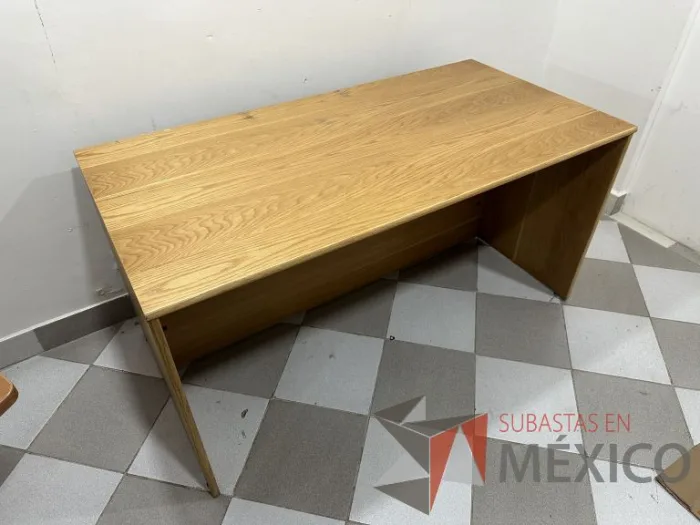 Lote 017 - Escritorio rectangular color madera - Imagen 8